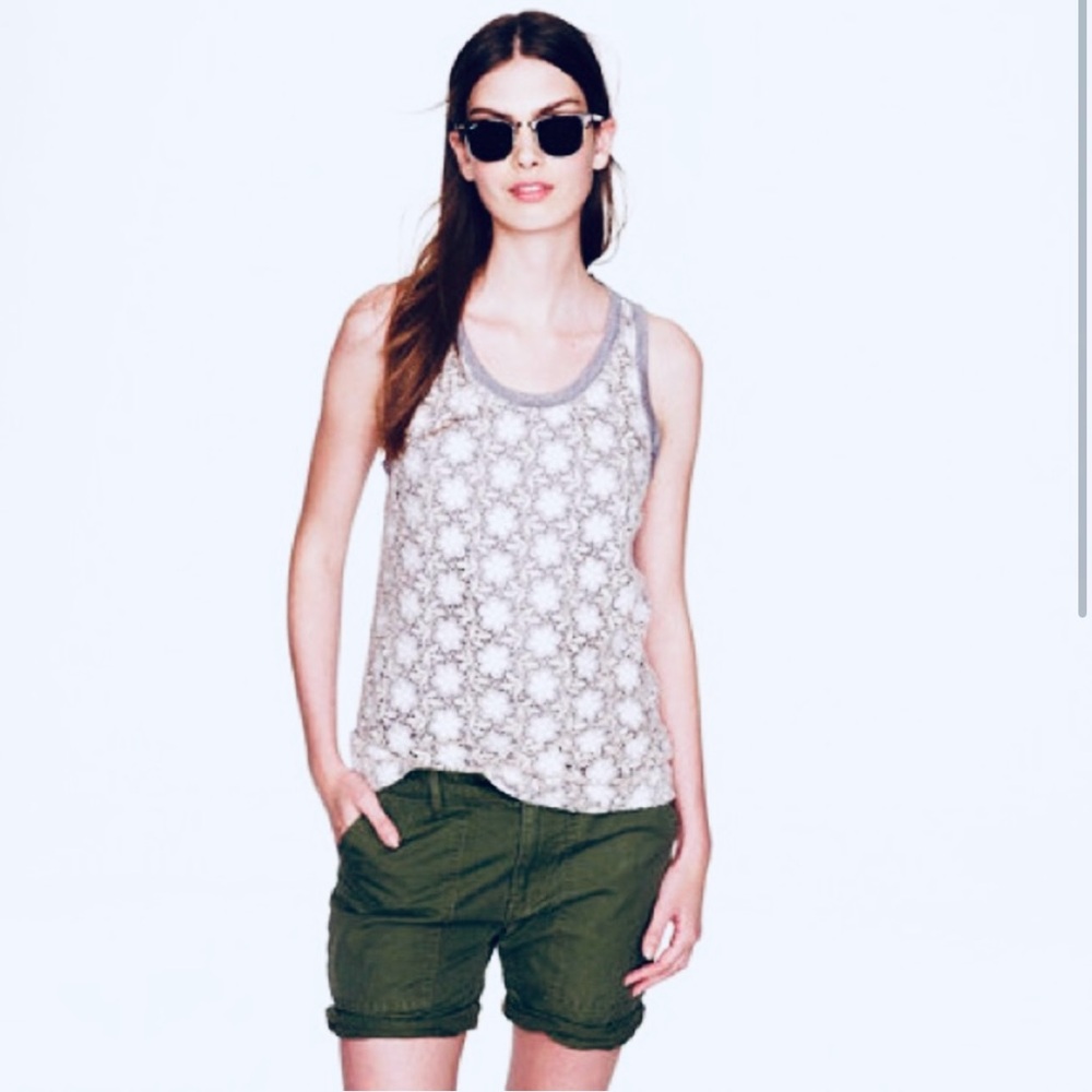 J.Crew Embroidered Tank Top